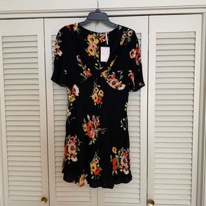 Free People Neon Garden Mini Dress